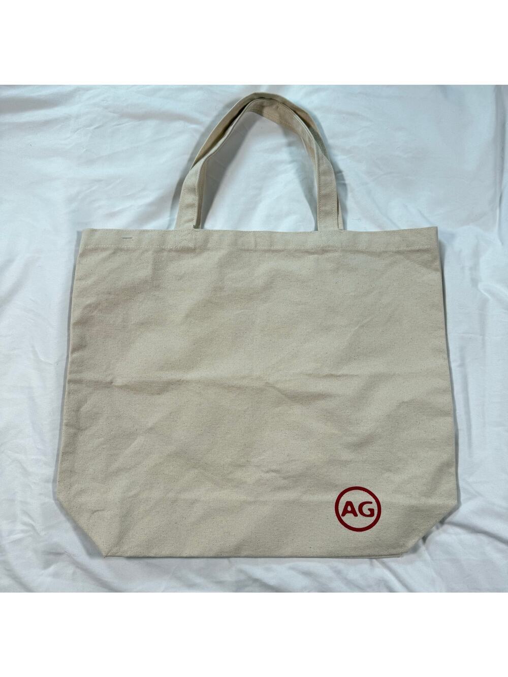 AG Adriano Goldschmied Cotton Canvas Tote Bag 18x15 Beige